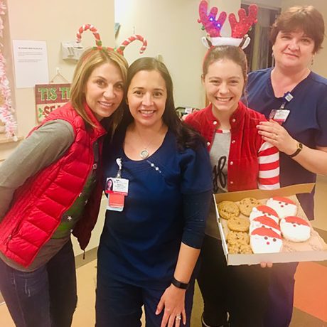 Chemo Patient Caregivers Happy to Receive Gifts from Chemo Companions Volunteers